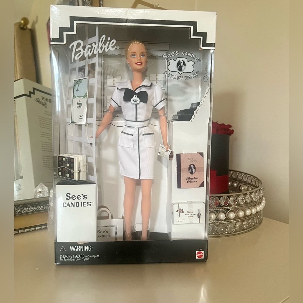 Vintage ✨RARE FIND✨Mattel 1999 See's Candies A Happy Habit Barbie NWB